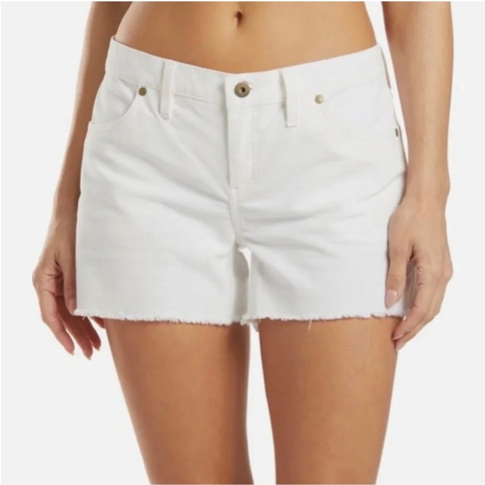 Carve Designs White Corduroy Raw Hem Shorts Organic‎ Cotton Size 14 Coastal Boho